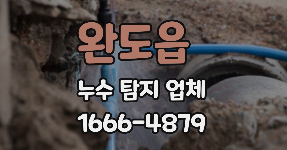 완도읍 누수 탐지 업체
