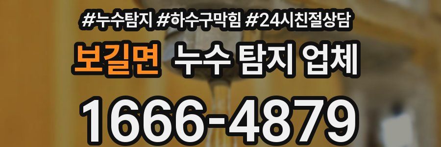 보길면 누수 탐지 업체