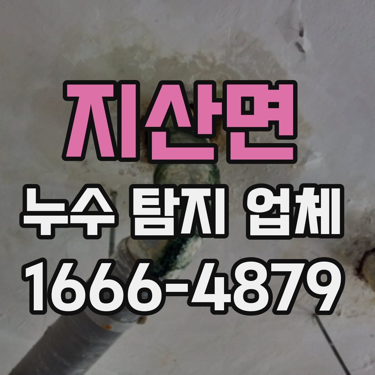지산면 누수 탐지 업체