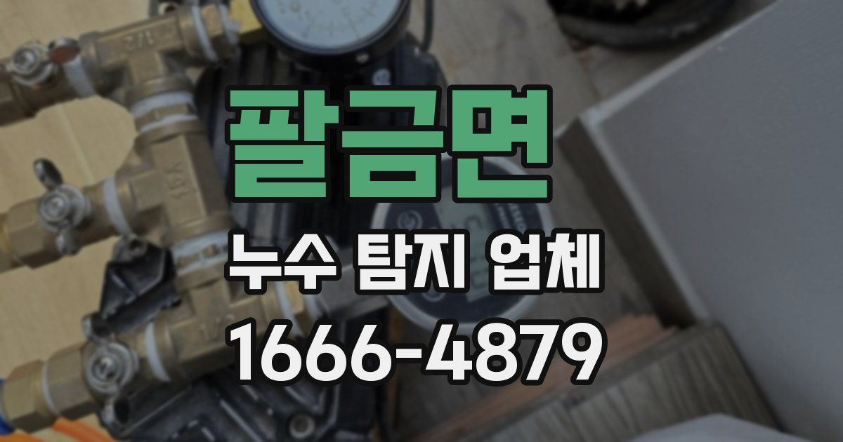 팔금면 누수 탐지 업체