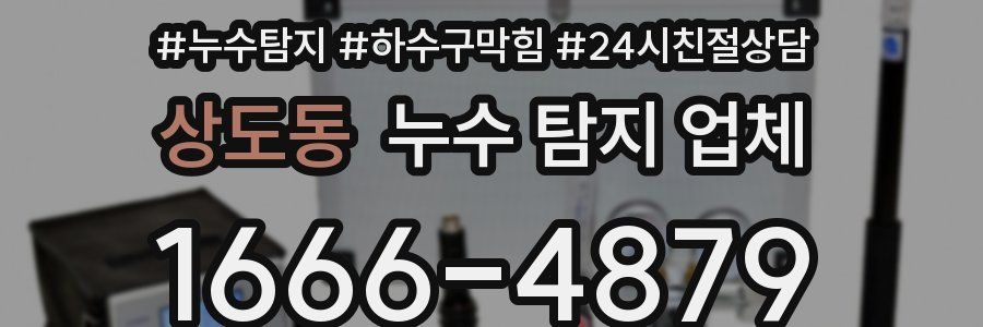 상도동 누수 탐지 업체