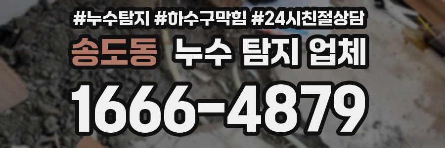 송도동 누수 탐지 업체