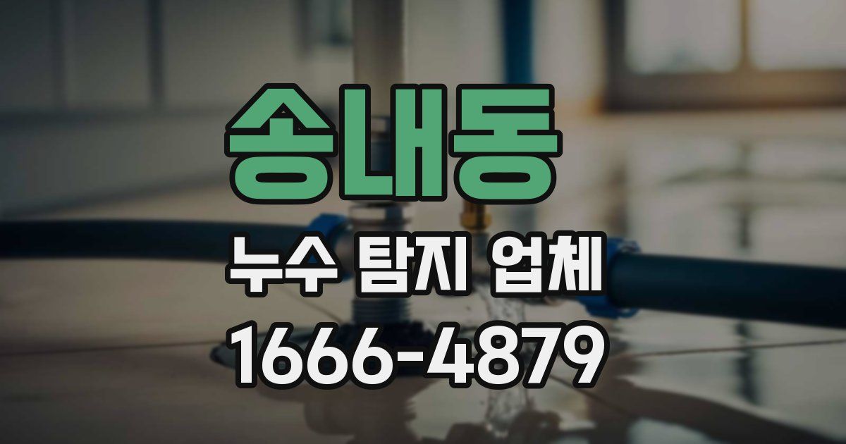 송내동 누수 탐지 업체
