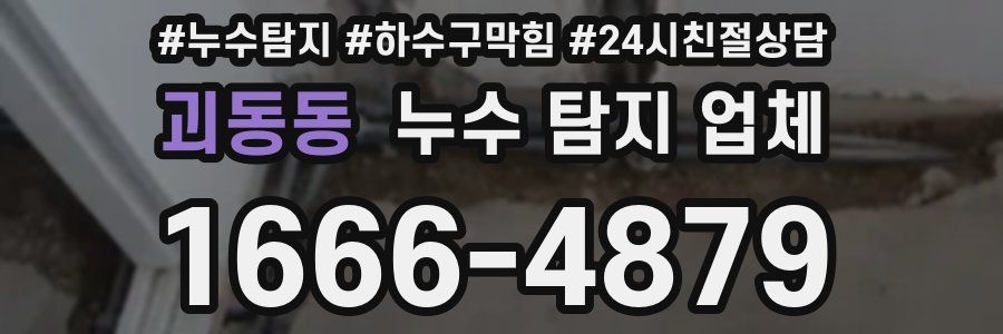 괴동동 누수 탐지 업체