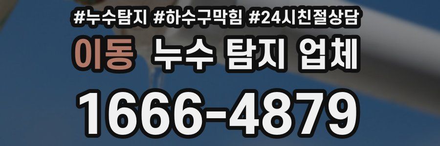 이동 누수 탐지 업체