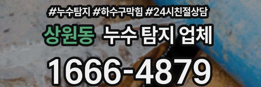 상원동 누수 탐지 업체