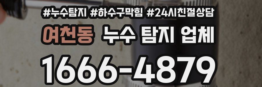 여천동 누수 탐지 업체