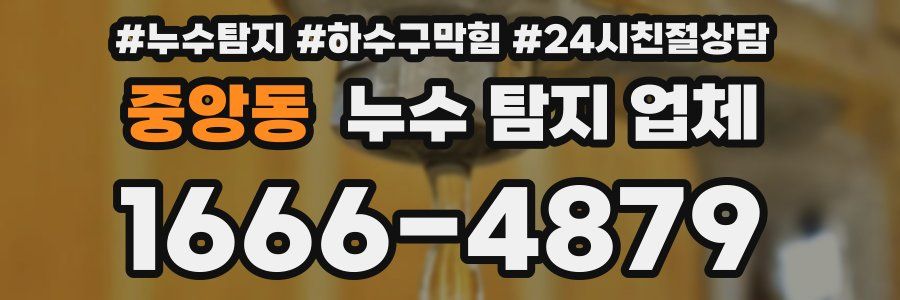 중앙동 누수 탐지 업체