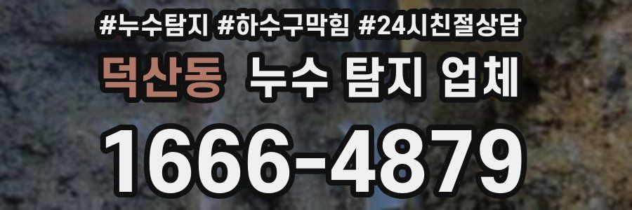 덕산동 누수 탐지 업체