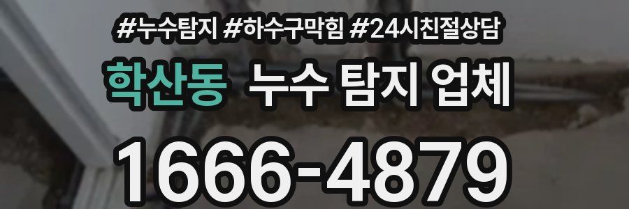 학산동 누수 탐지 업체