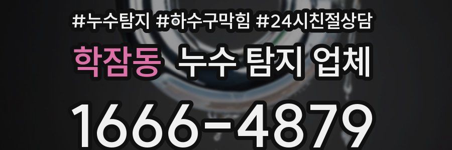 학잠동 누수 탐지 업체