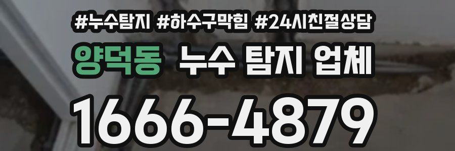 양덕동 누수 탐지 업체