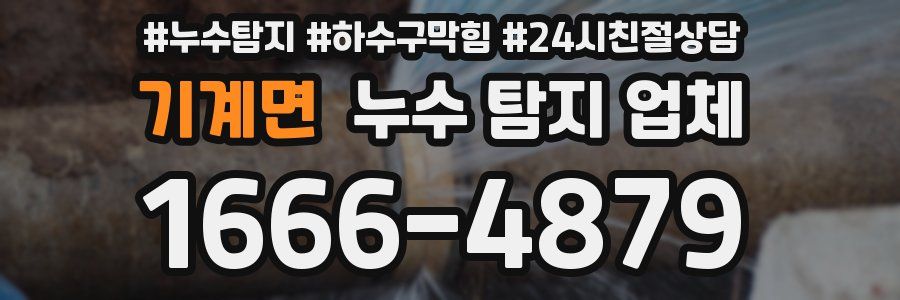 기계면 누수 탐지 업체