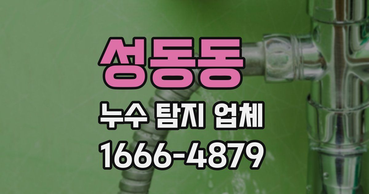 성동동 누수 탐지 업체