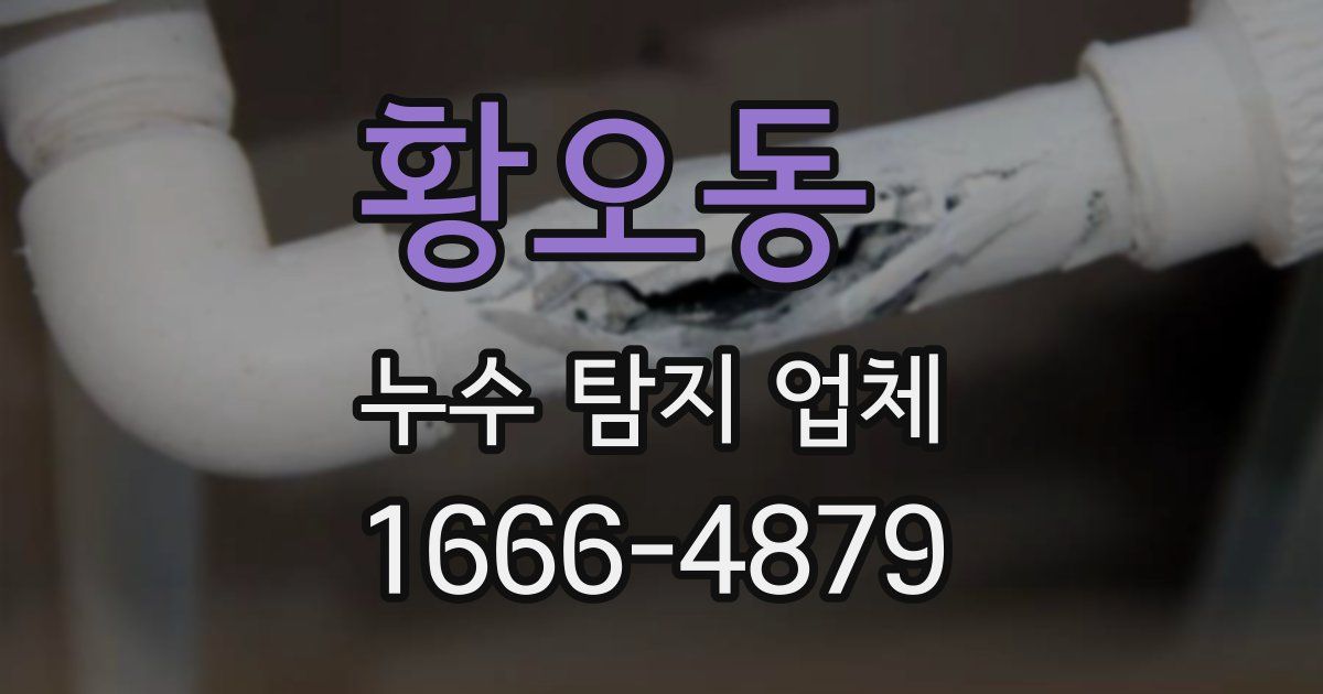 황오동 누수 탐지 업체