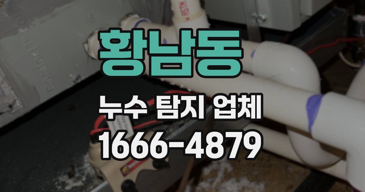 황남동 누수 탐지 업체