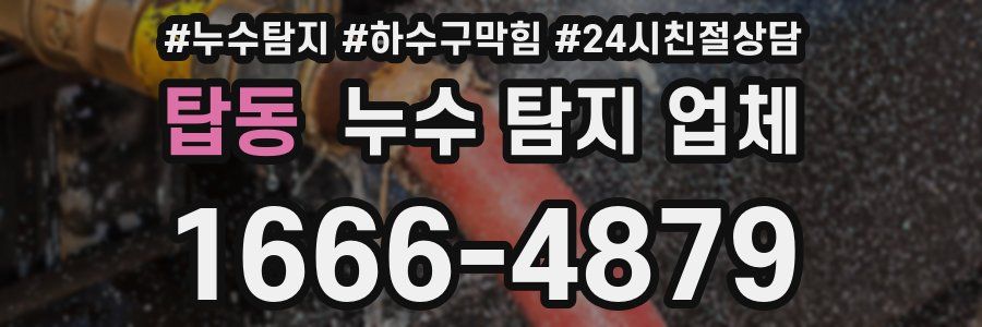 탑동 누수 탐지 업체