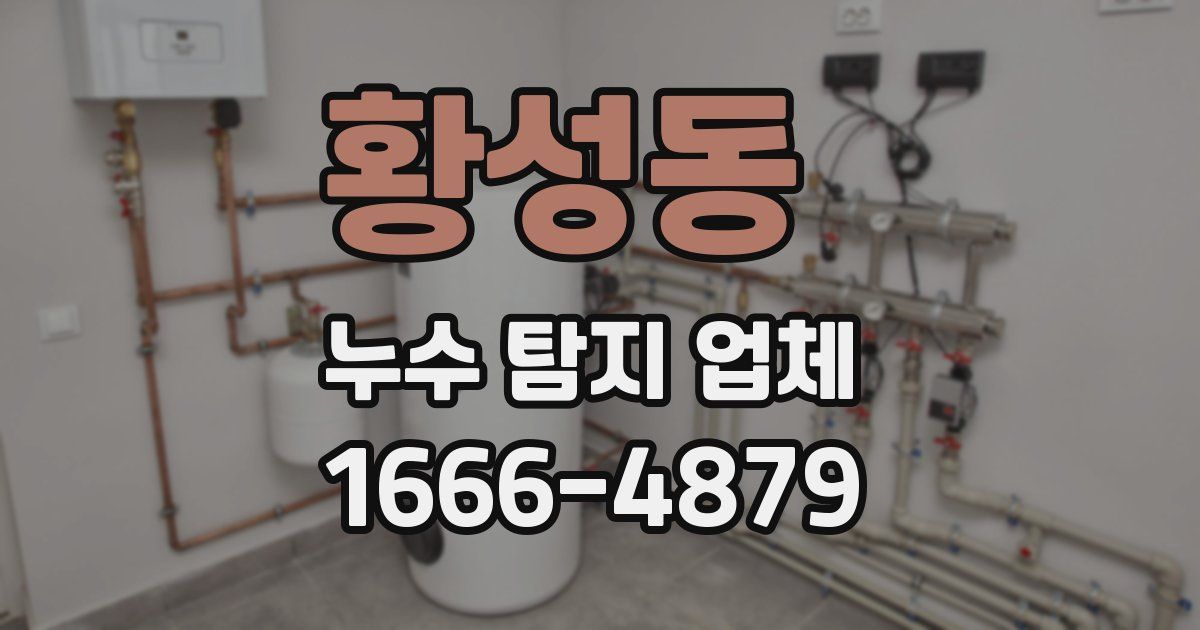 황성동 누수 탐지 업체