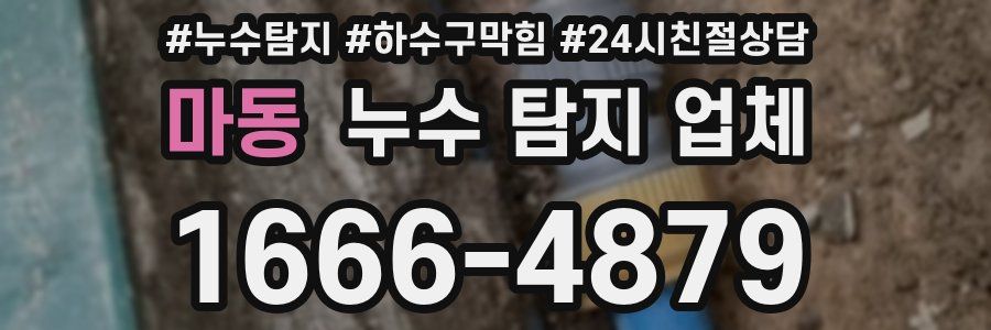 마동 누수 탐지 업체