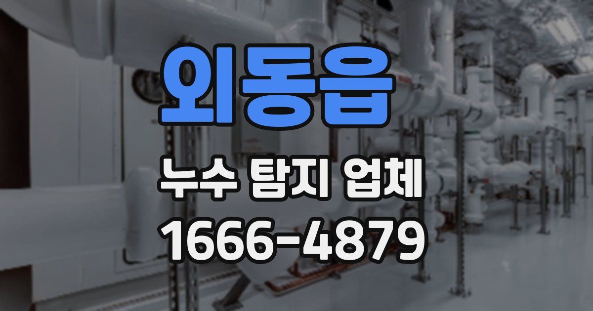 외동읍 누수 탐지 업체