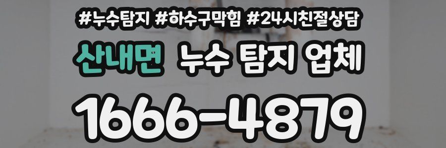 산내면 누수 탐지 업체