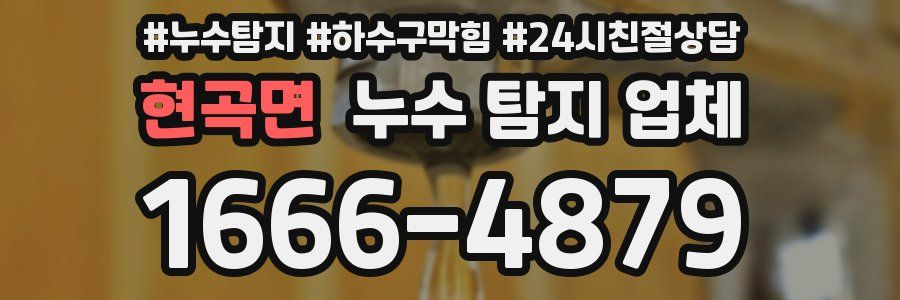 현곡면 누수 탐지 업체