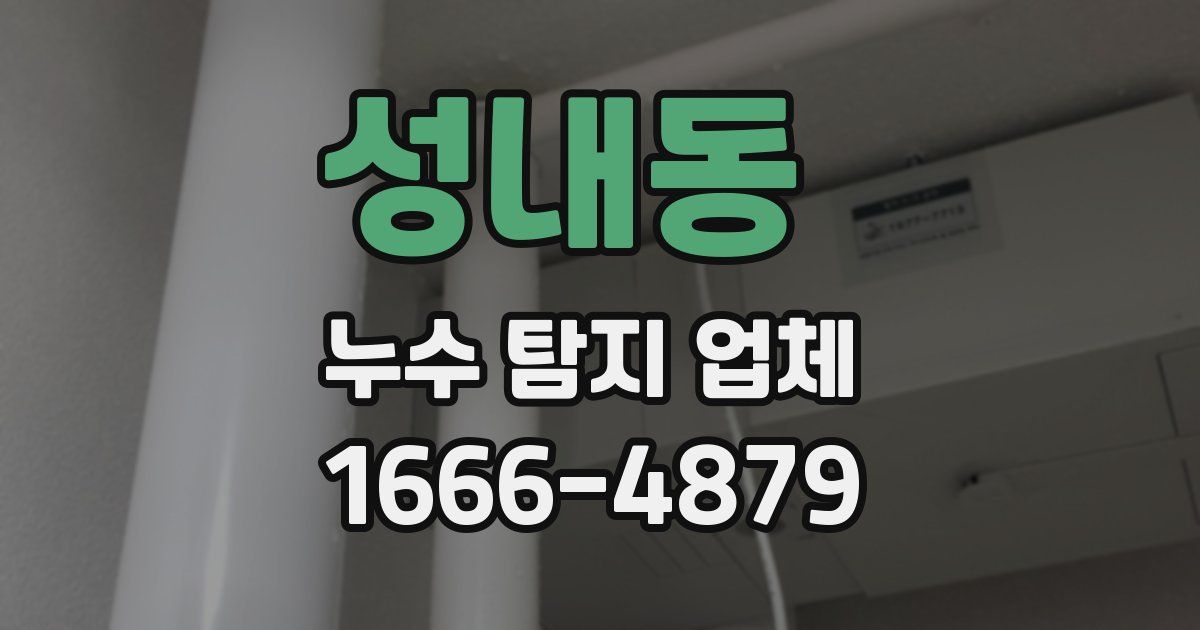 성내동 누수 탐지 업체