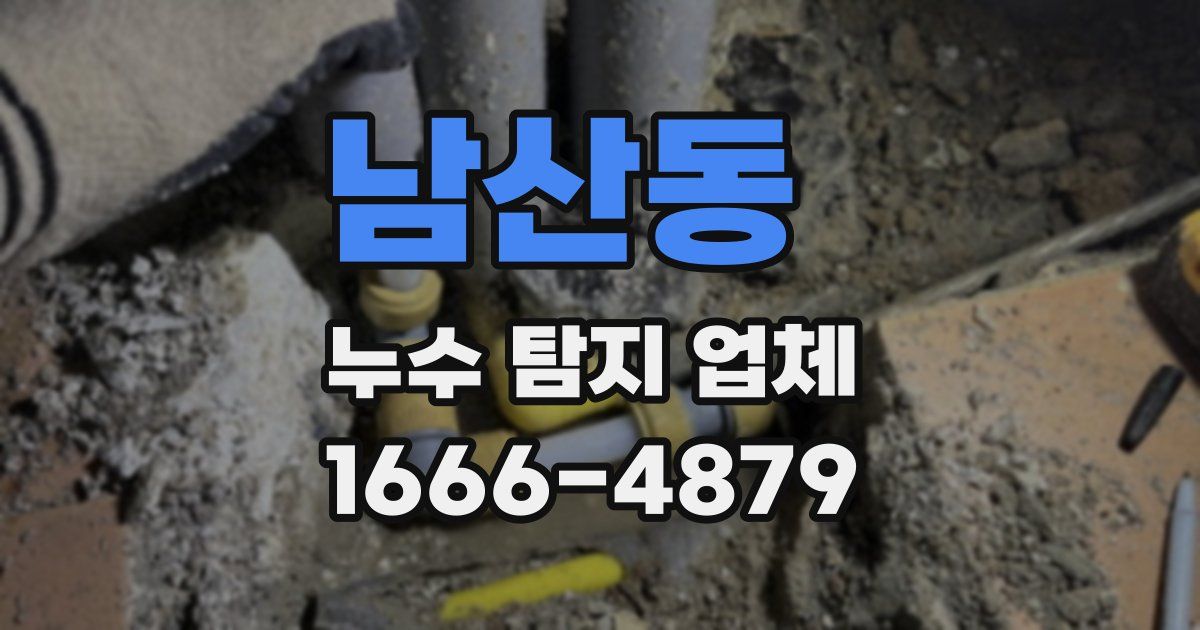 남산동 누수 탐지 업체