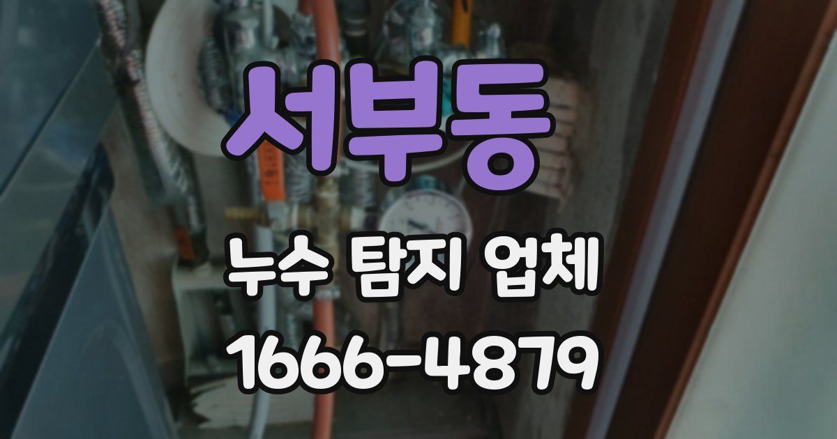서부동 누수 탐지 업체