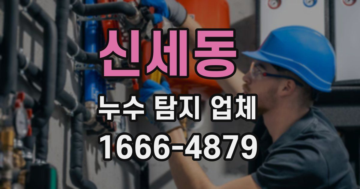 신세동 누수 탐지 업체