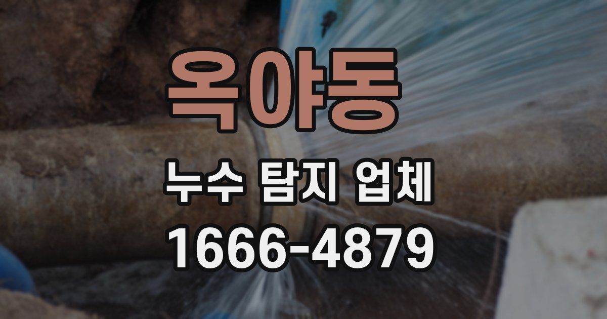 옥야동 누수 탐지 업체