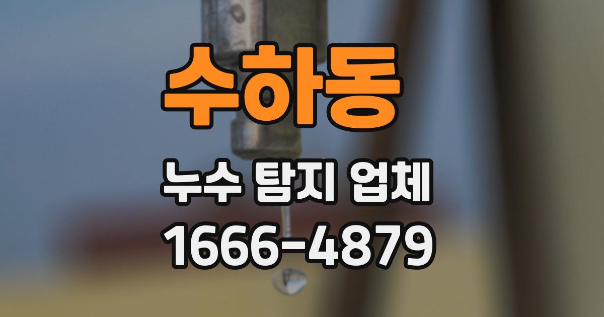 수하동 누수 탐지 업체
