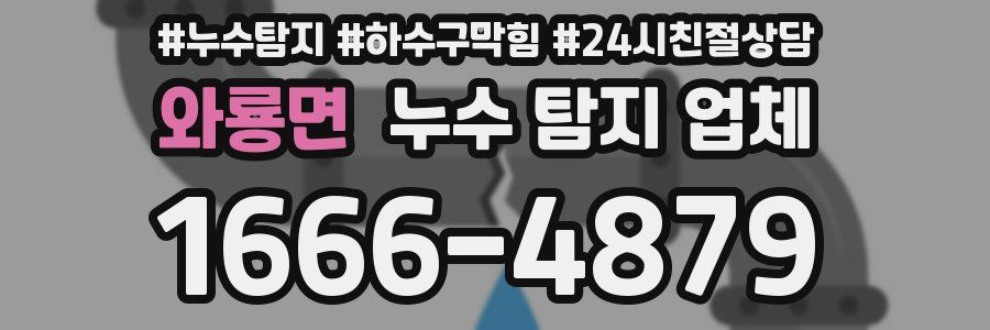 와룡면 누수 탐지 업체