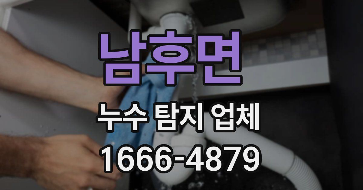 남후면 누수 탐지 업체