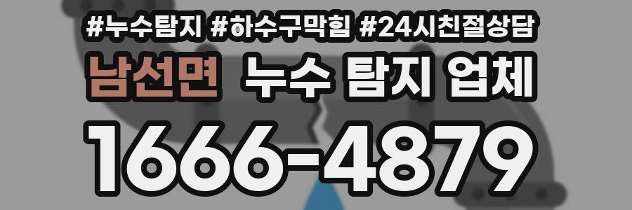 남선면 누수 탐지 업체