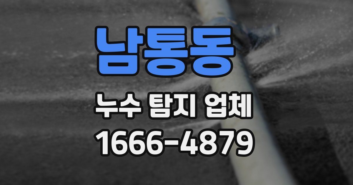 남통동 누수 탐지 업체