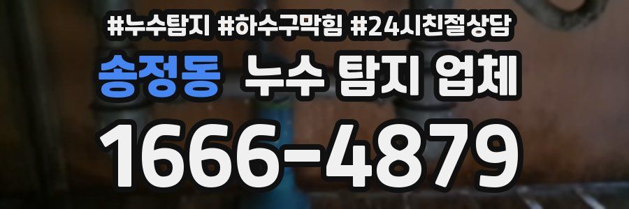 송정동 누수 탐지 업체