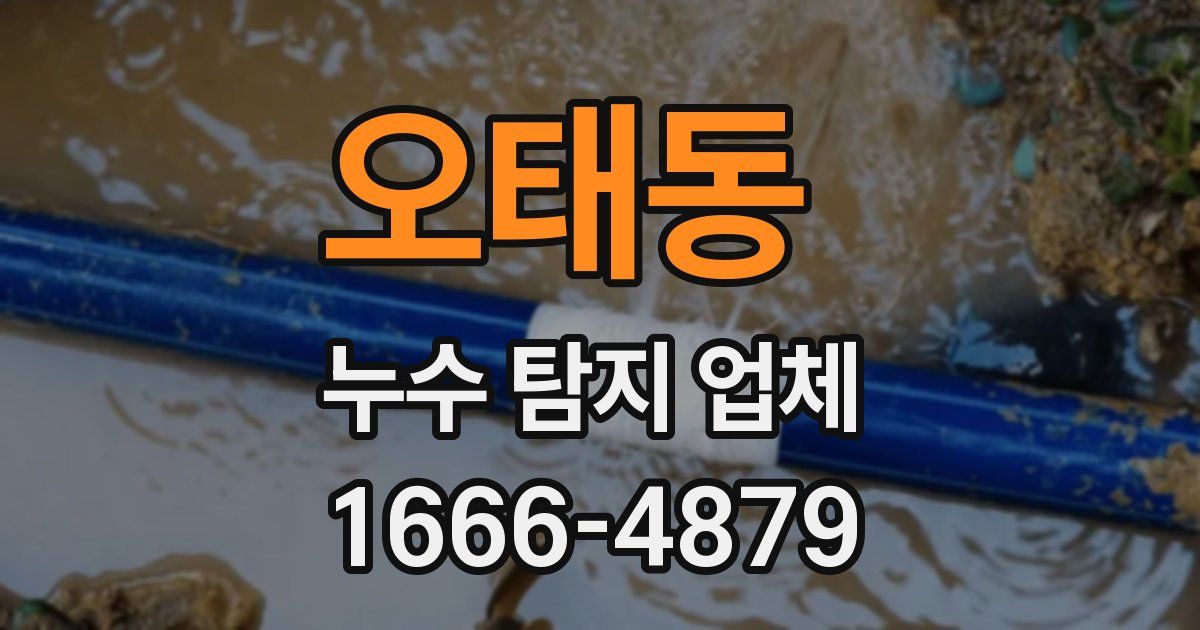 오태동 누수 탐지 업체