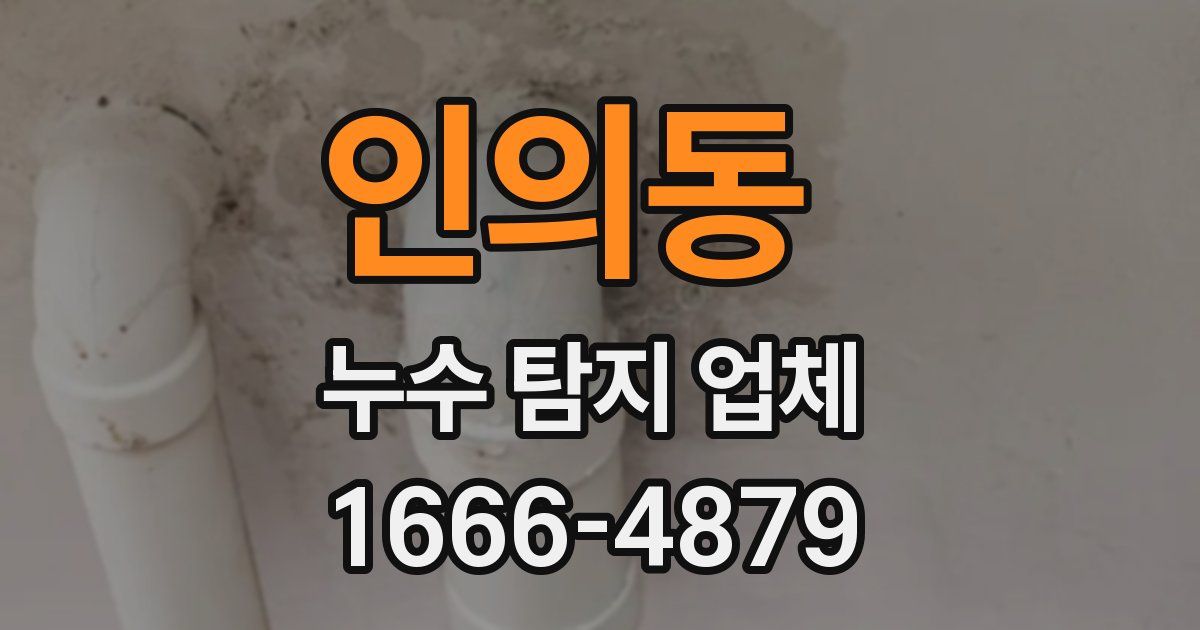 인의동 누수 탐지 업체