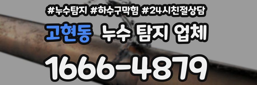 고현동 누수 탐지 업체
