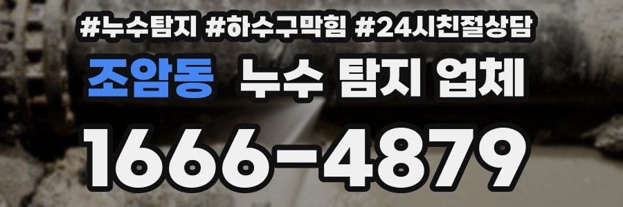 조암동 누수 탐지 업체