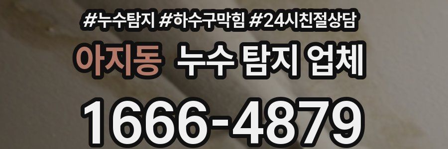 아지동 누수 탐지 업체