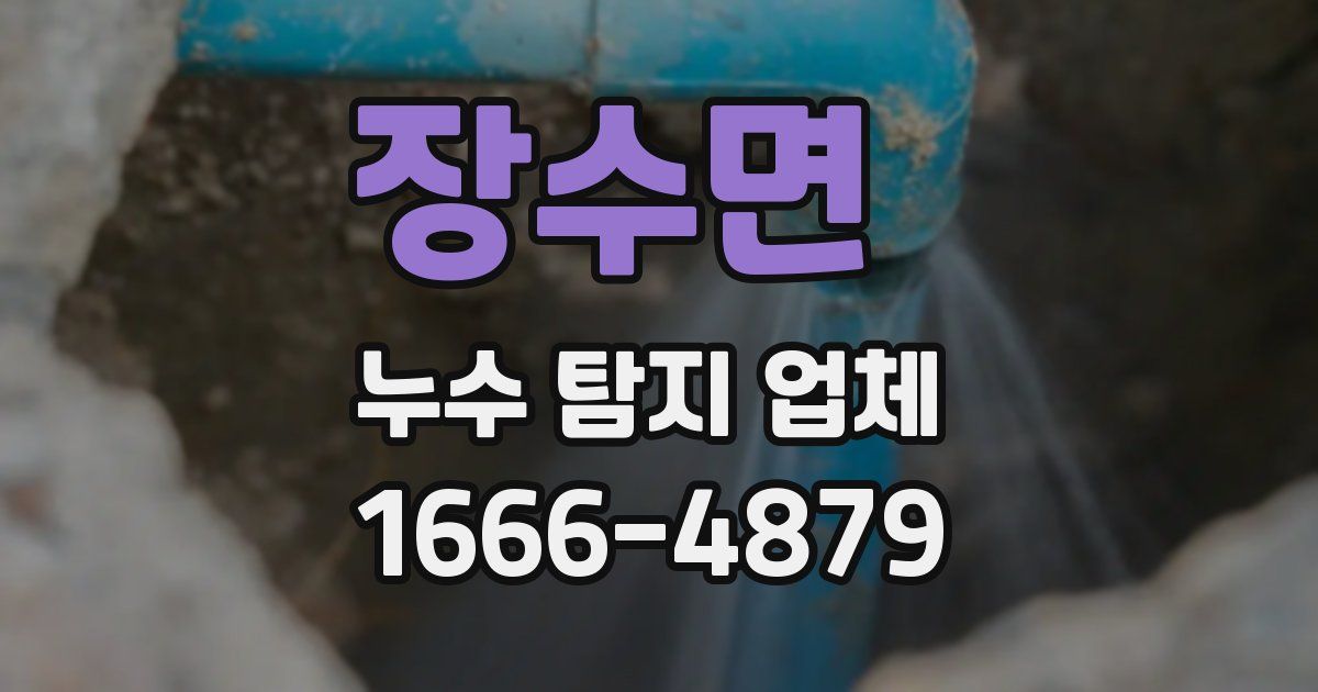 장수면 누수 탐지 업체
