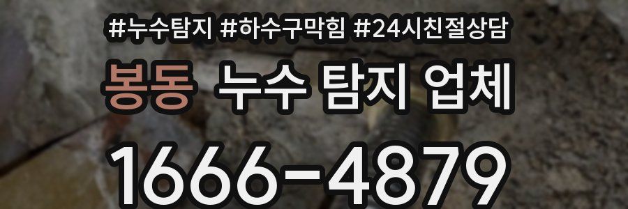 봉동 누수 탐지 업체