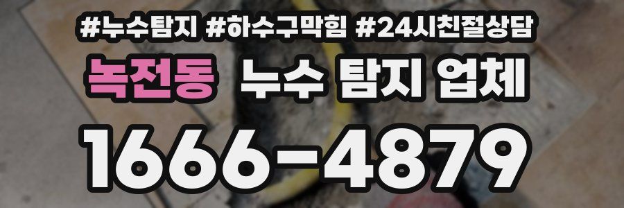 녹전동 누수 탐지 업체