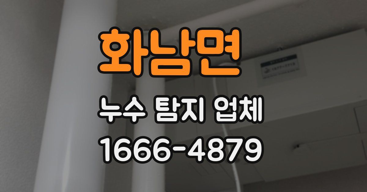 화남면 누수 탐지 업체