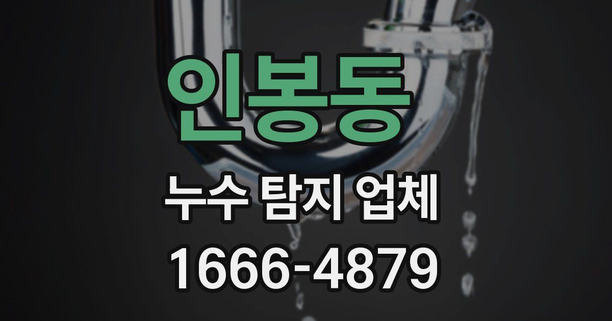 인봉동 누수 탐지 업체