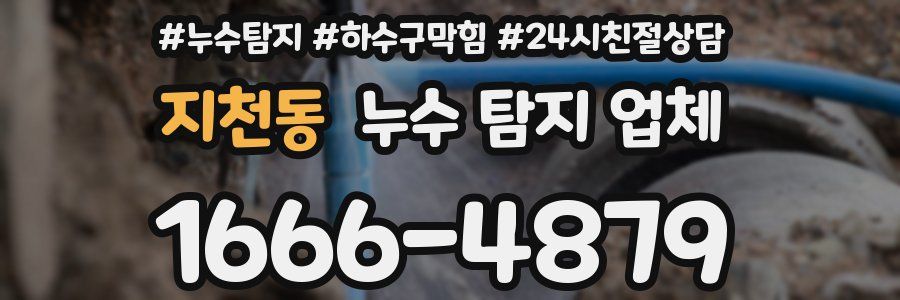 지천동 누수 탐지 업체