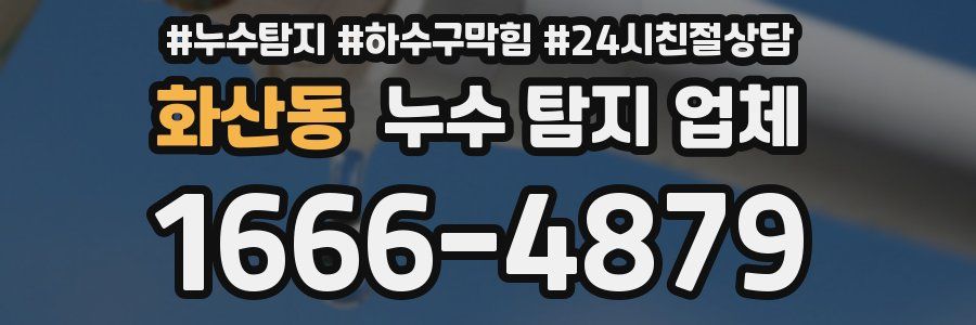 화산동 누수 탐지 업체