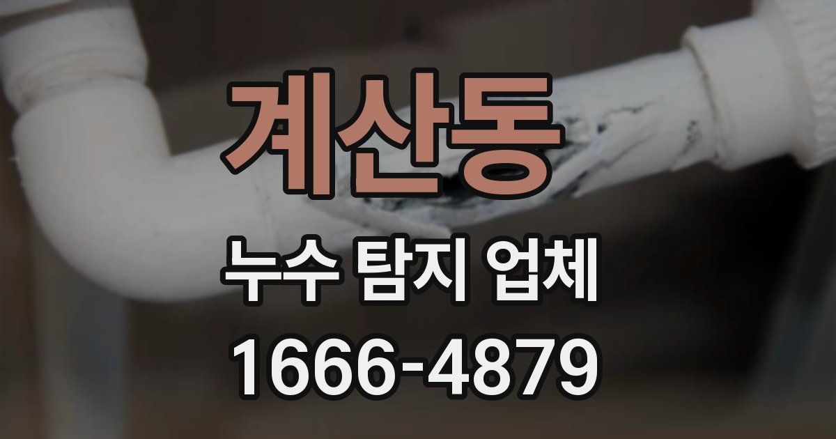 계산동 누수 탐지 업체